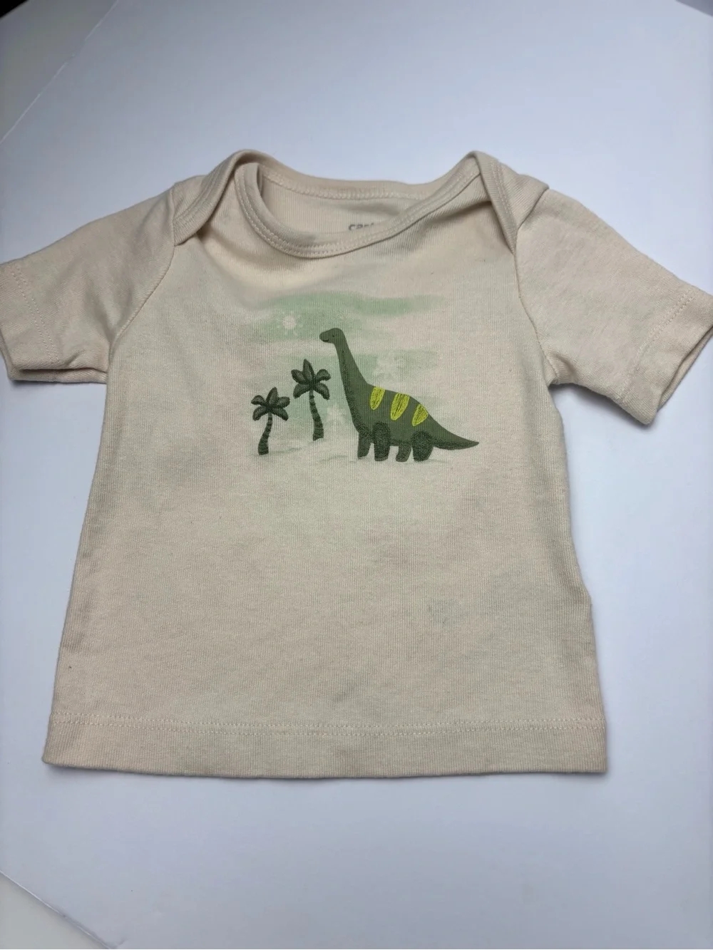 Brown Bear Print Ribbed Overalls Matching Set with Cream Dino Tee